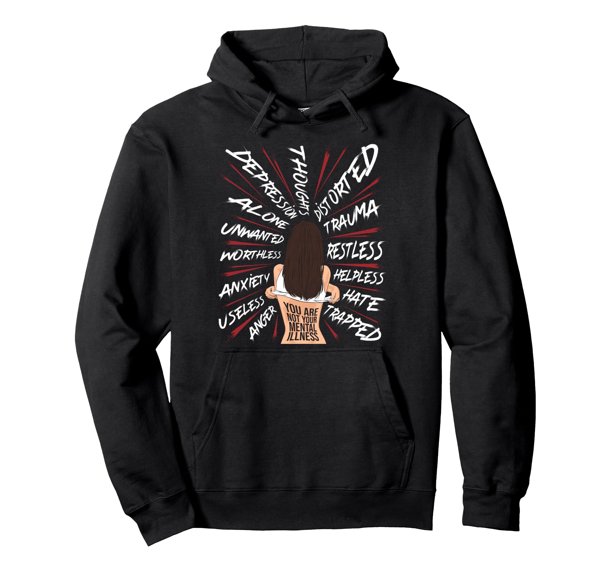 Mental Health Suicide Awareness Hoodie - Fun Novelty Design for Adults - T-Shirt, Sweatshirt, Hoodie