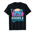 Goldendoodle Synthwave Aesthetic T-Shirt - Casual Everyday Wear for Adults - T-Shirt, Sweatshirt, Hoodie