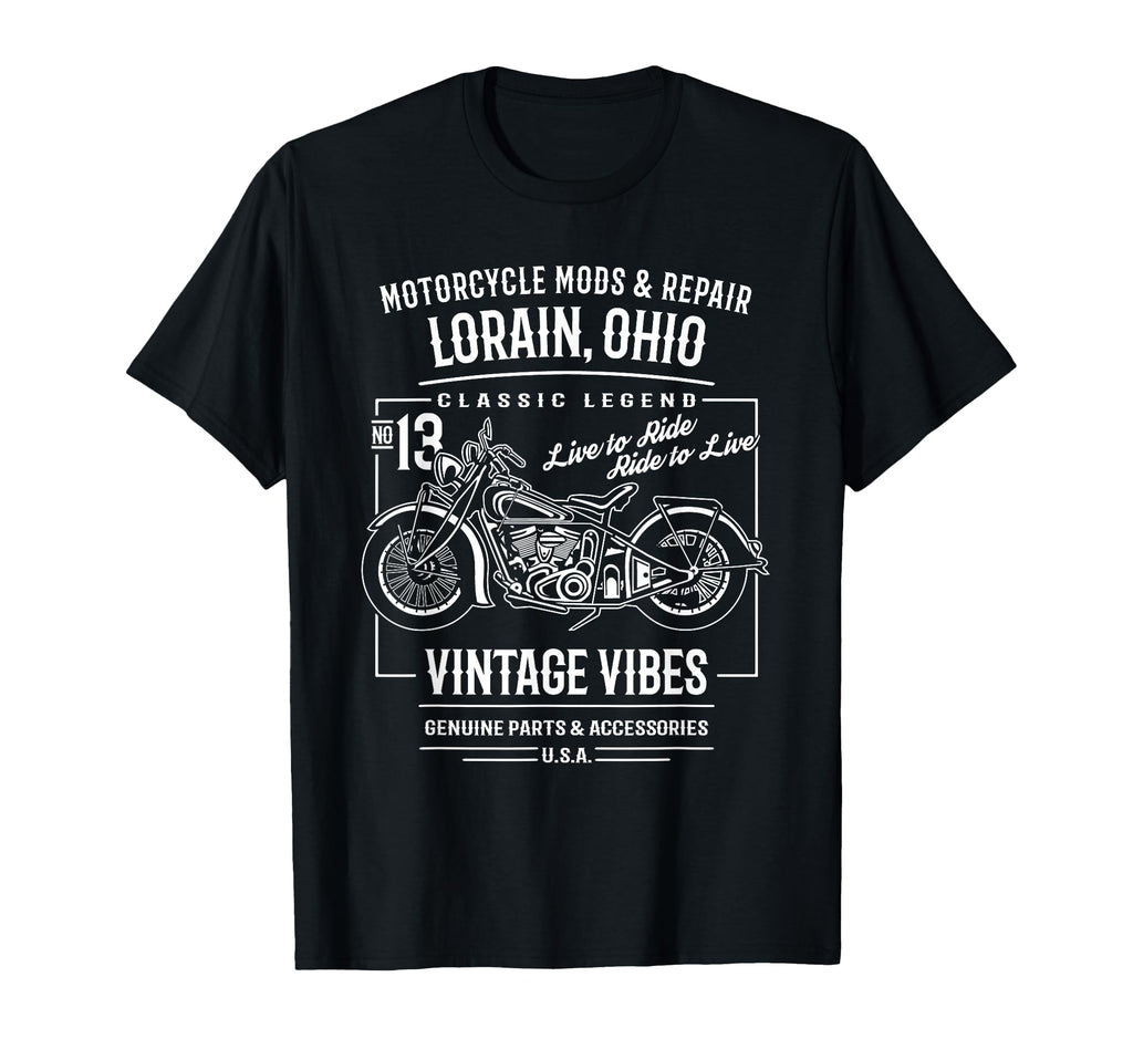 Lorain Oh Usa Motorcycle Adventure T-Shirt - Graphic Print Unisex - T-Shirt, Sweatshirt, Hoodie