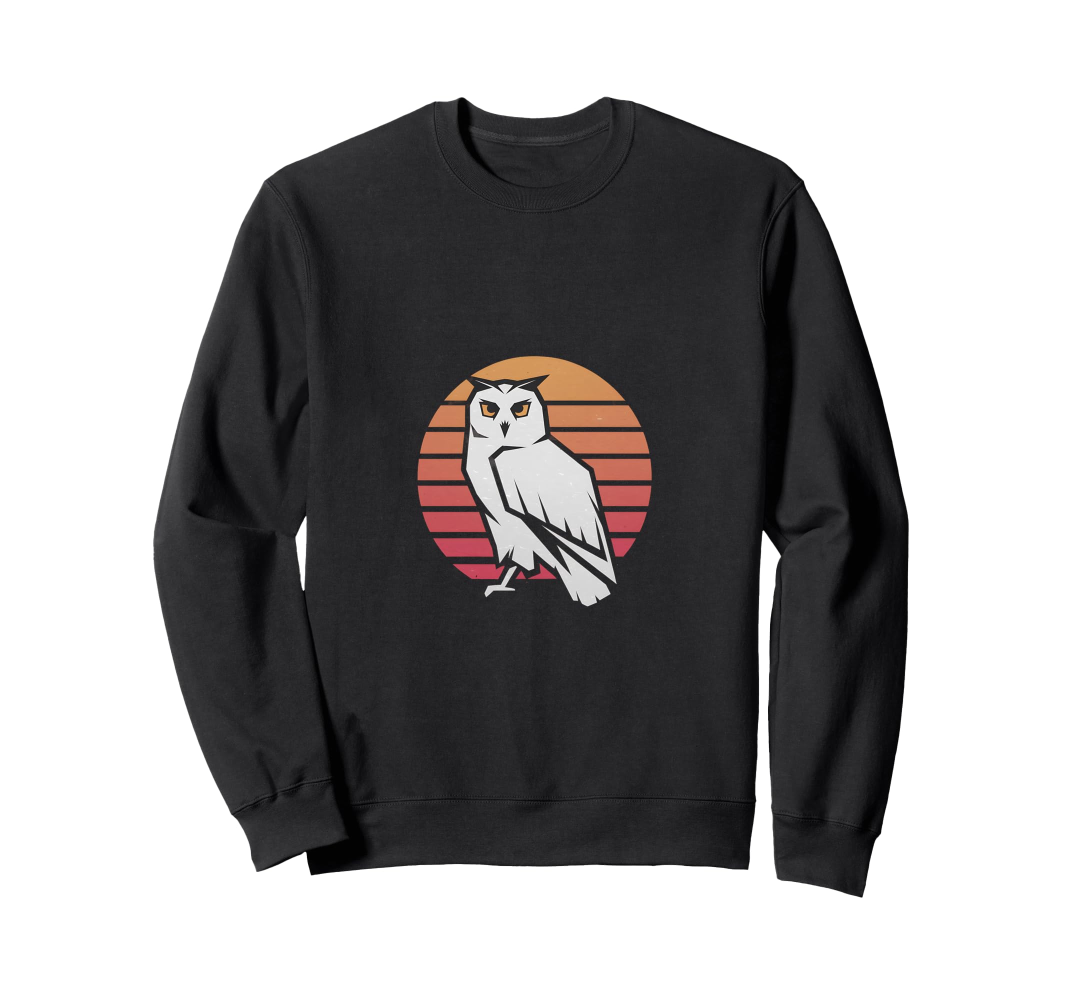 Sunset Owl Geometric Art Sweatshirt - Unique Graphic Unisex - T-Shirt, Sweatshirt, Hoodie