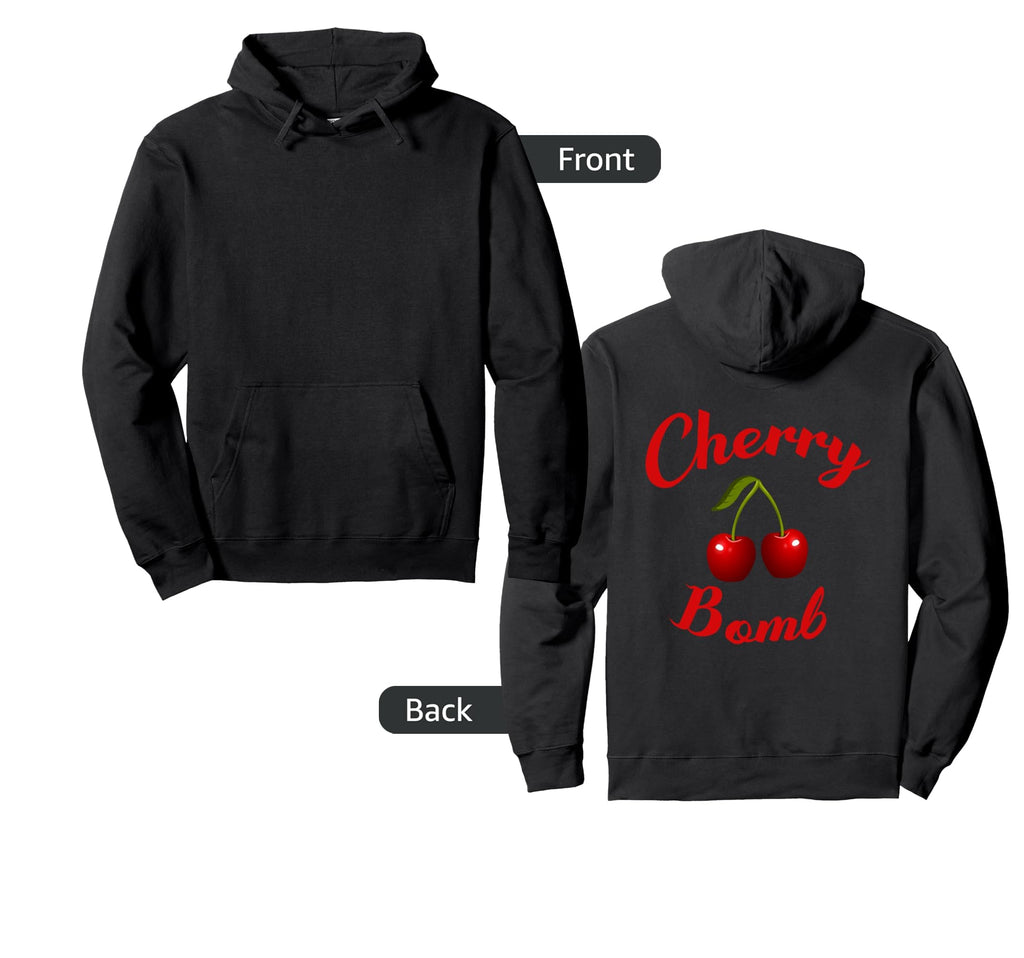 Cherry Bomb 70S Fruits Gift Hoodie - Unique Graphic Unisex - T-Shirt, Sweatshirt, Hoodie