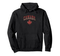 Canada Maple Leaf Flag Heavy Grunge Hoodie - Novelty Apparel for Adults - T-Shirt, Sweatshirt, Hoodie