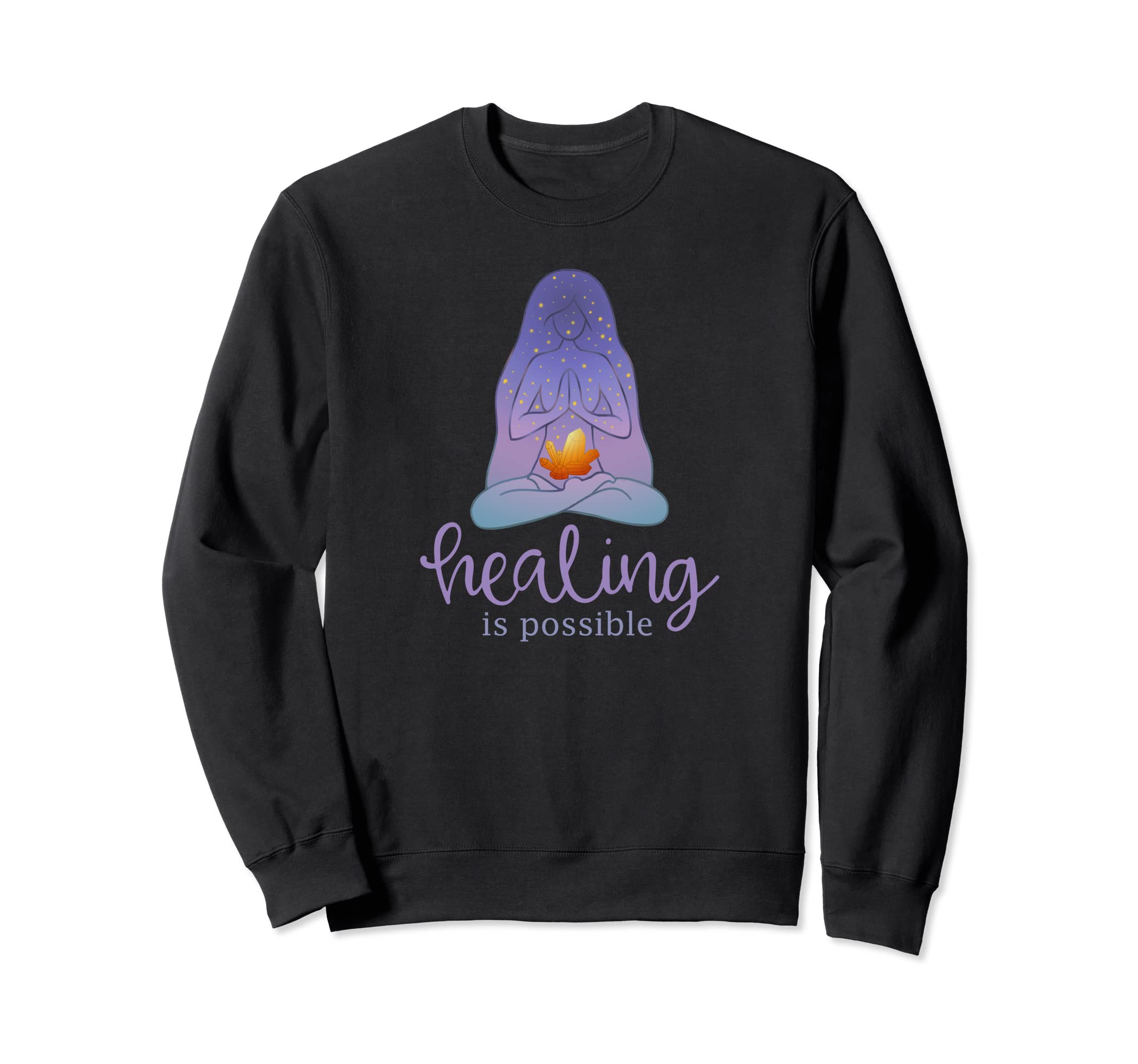 Spiritual Healing Crystals Sweatshirt - Novelty Apparel for Adults - T-Shirt, Sweatshirt, Hoodie