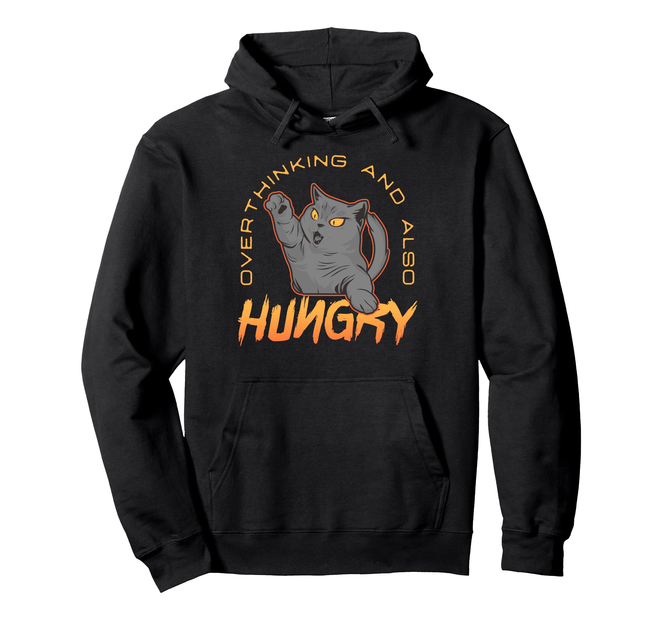 Overthinking And Also Hungry Introverted Hoodie - Minimalist Print Unisex - T-Shirt, Sweatshirt, Hoodie