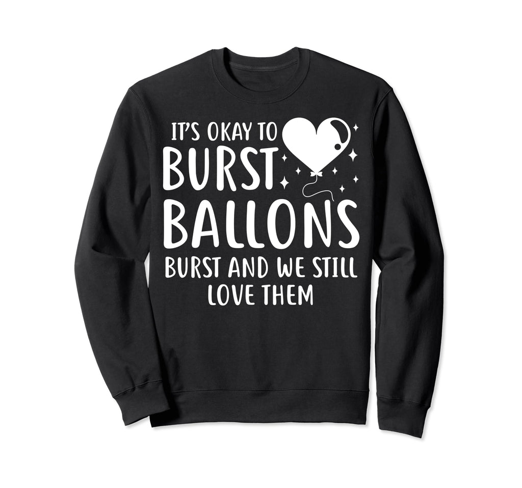 Balloons Burst Depression Mental Sweatshirt - Minimalist Print Men Women - T-Shirt, Sweatshirt, Hoodie
