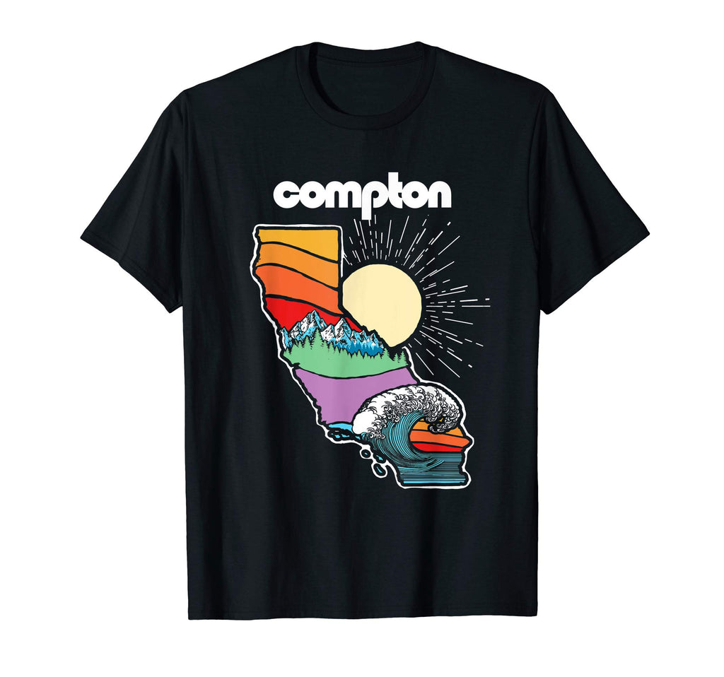 Compton California Outdoors Nature T-Shirt - Minimalist Print Men Women - T-Shirt, Sweatshirt, Hoodie