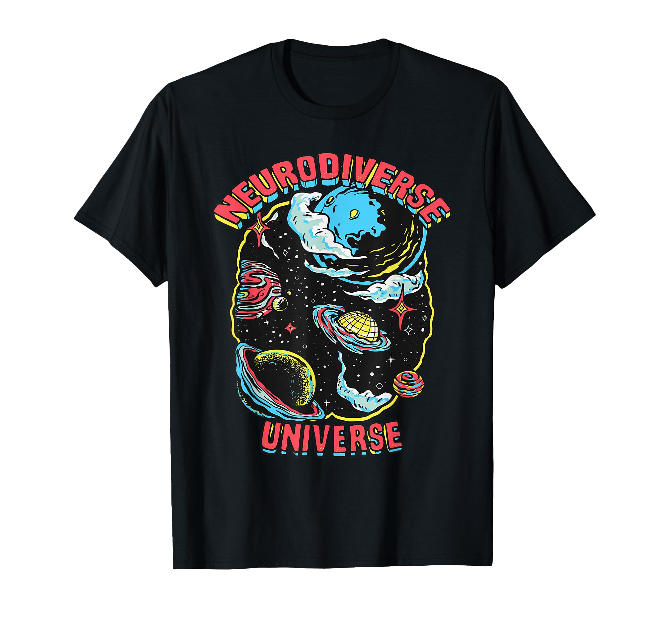 Neurodiverse Universe Neurodiversity T-Shirt - Minimalist Print for Adults - T-Shirt, Sweatshirt, Hoodie