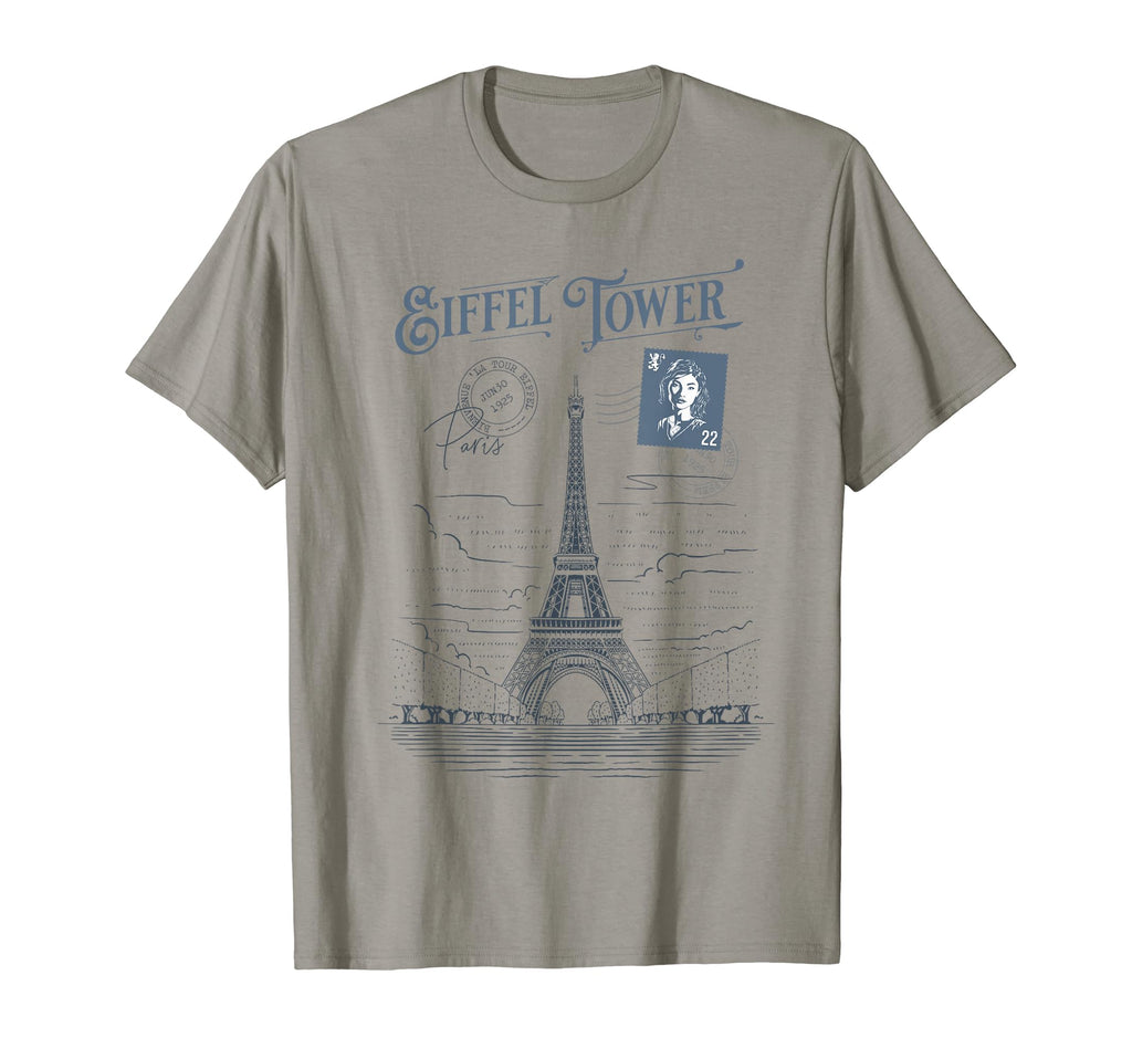 Eiffel Tower Paris France Europe Travel T-Shirt - Custom Art Print Unisex - T-Shirt, Sweatshirt, Hoodie