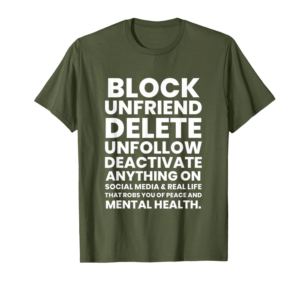 Block Unfriend Delete Unfollow T-Shirt - Minimalist Print for Adults - T-Shirt, Sweatshirt, Hoodie