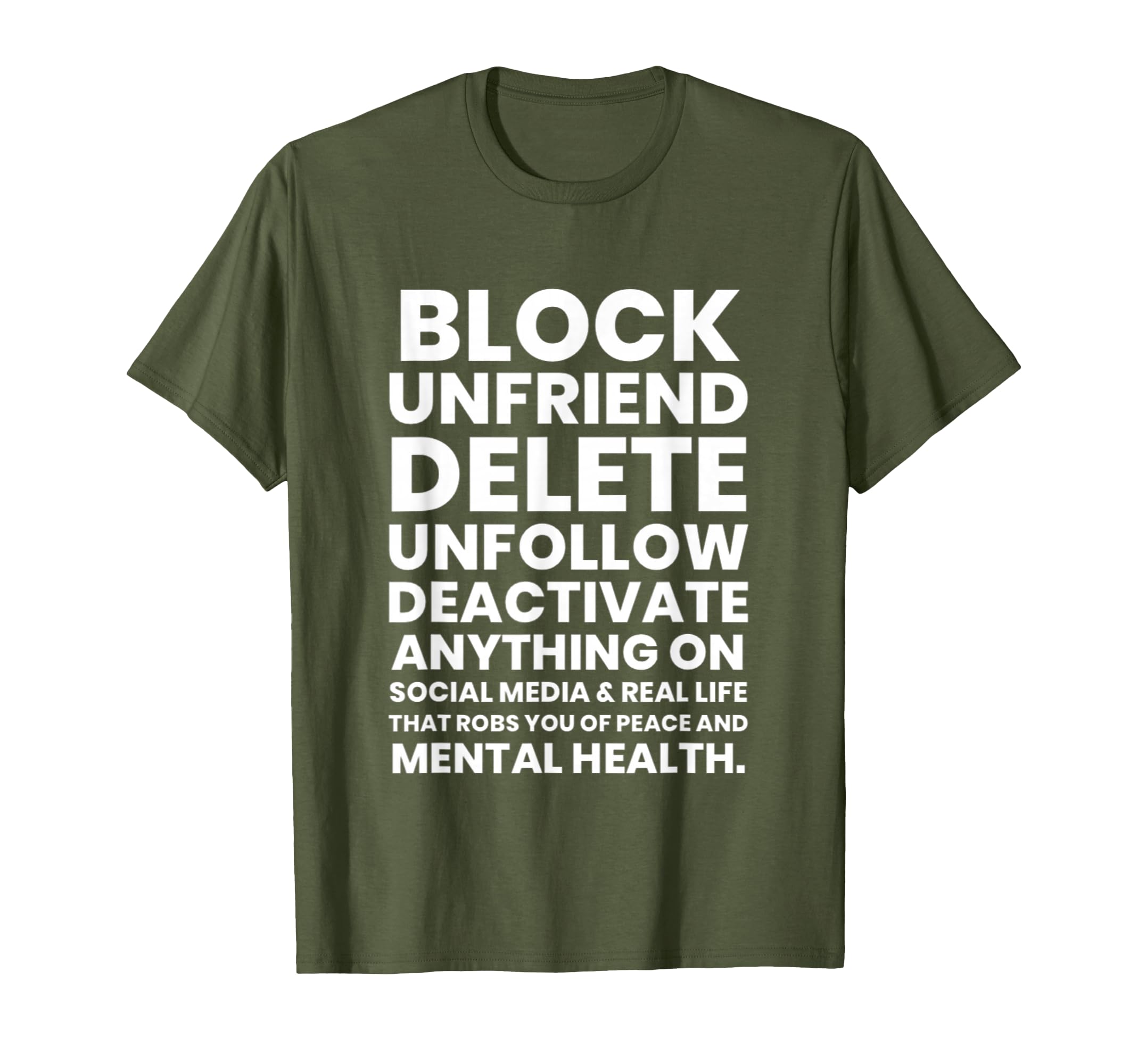 Block Unfriend Delete Unfollow T-Shirt - Minimalist Print for Adults - T-Shirt, Sweatshirt, Hoodie