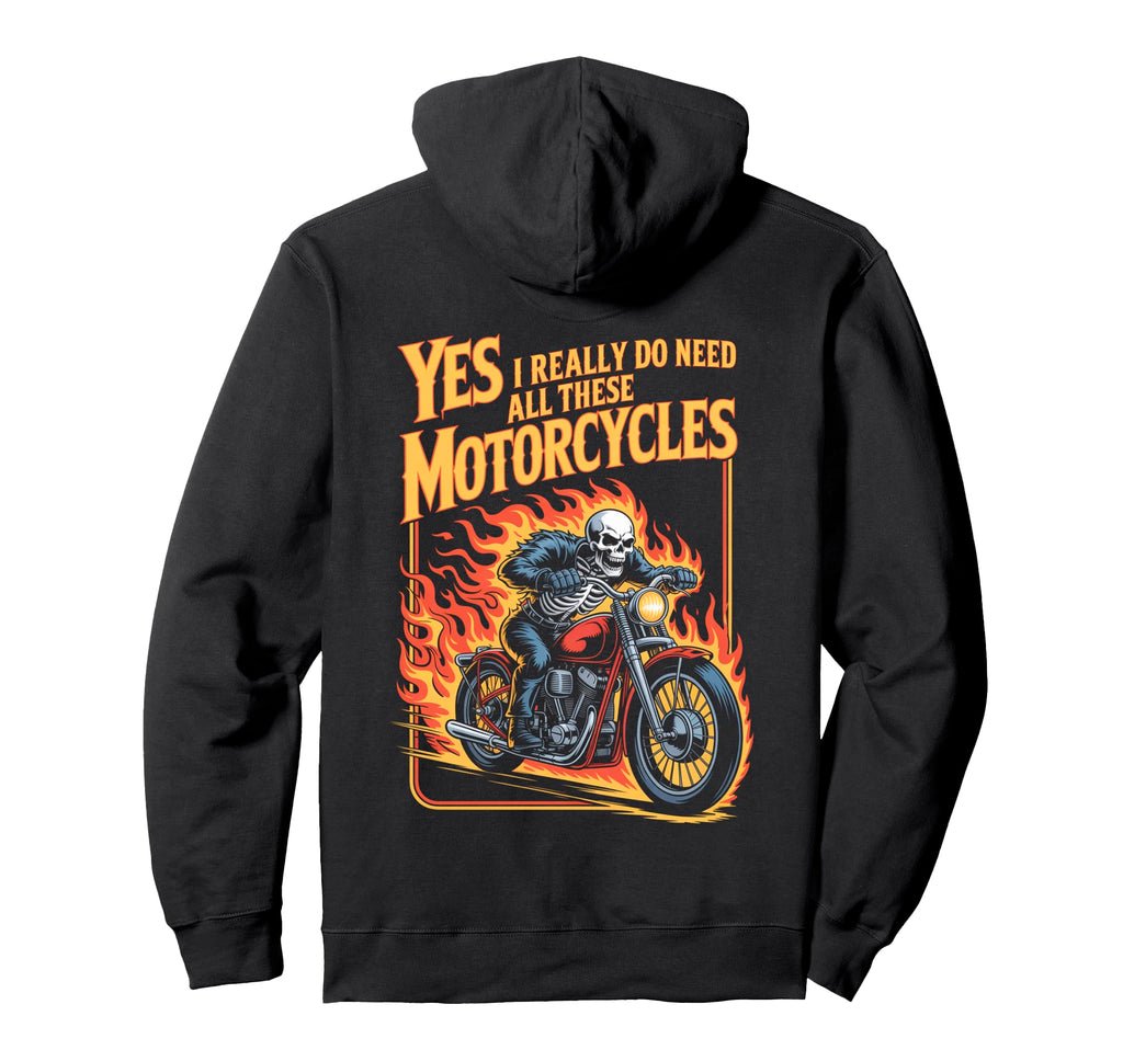 Funny Motorcycle Riding Biker Outfit Hoodie - Streetwear Style Men Women - T-Shirt, Sweatshirt, Hoodie