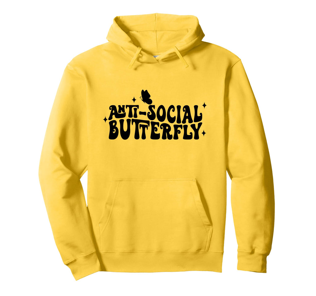 Anti Social Butterfly Introvert Hoodie - Streetwear Style for Adults - T-Shirt, Sweatshirt, Hoodie