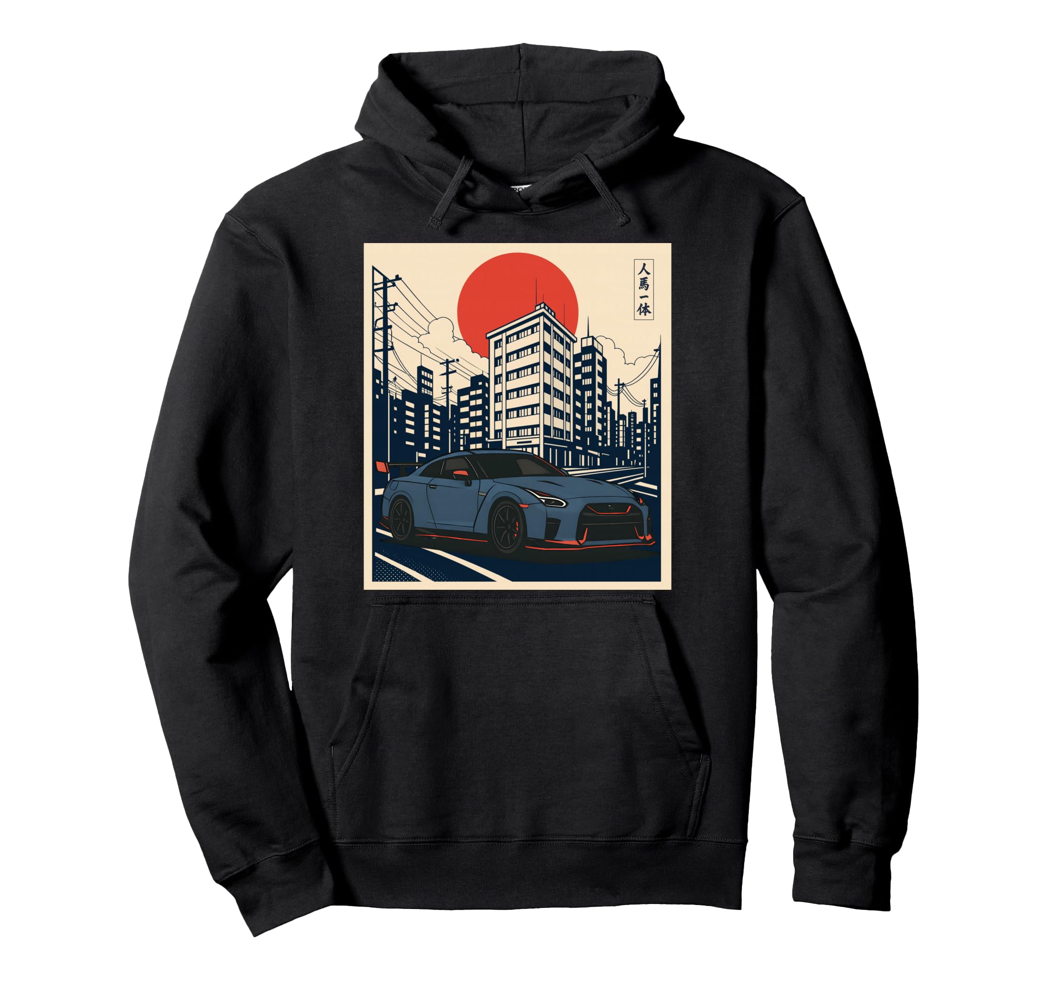 Japanese Jdm Cars Street Scene Art Hoodie - Aesthetic Graphic for Adults - T-Shirt, Sweatshirt, Hoodie