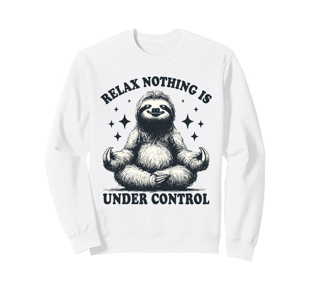 Relax Sloth Meditation Funny Zen Animal Sweatshirt - Graphic Print Unisex - T-Shirt, Sweatshirt, Hoodie