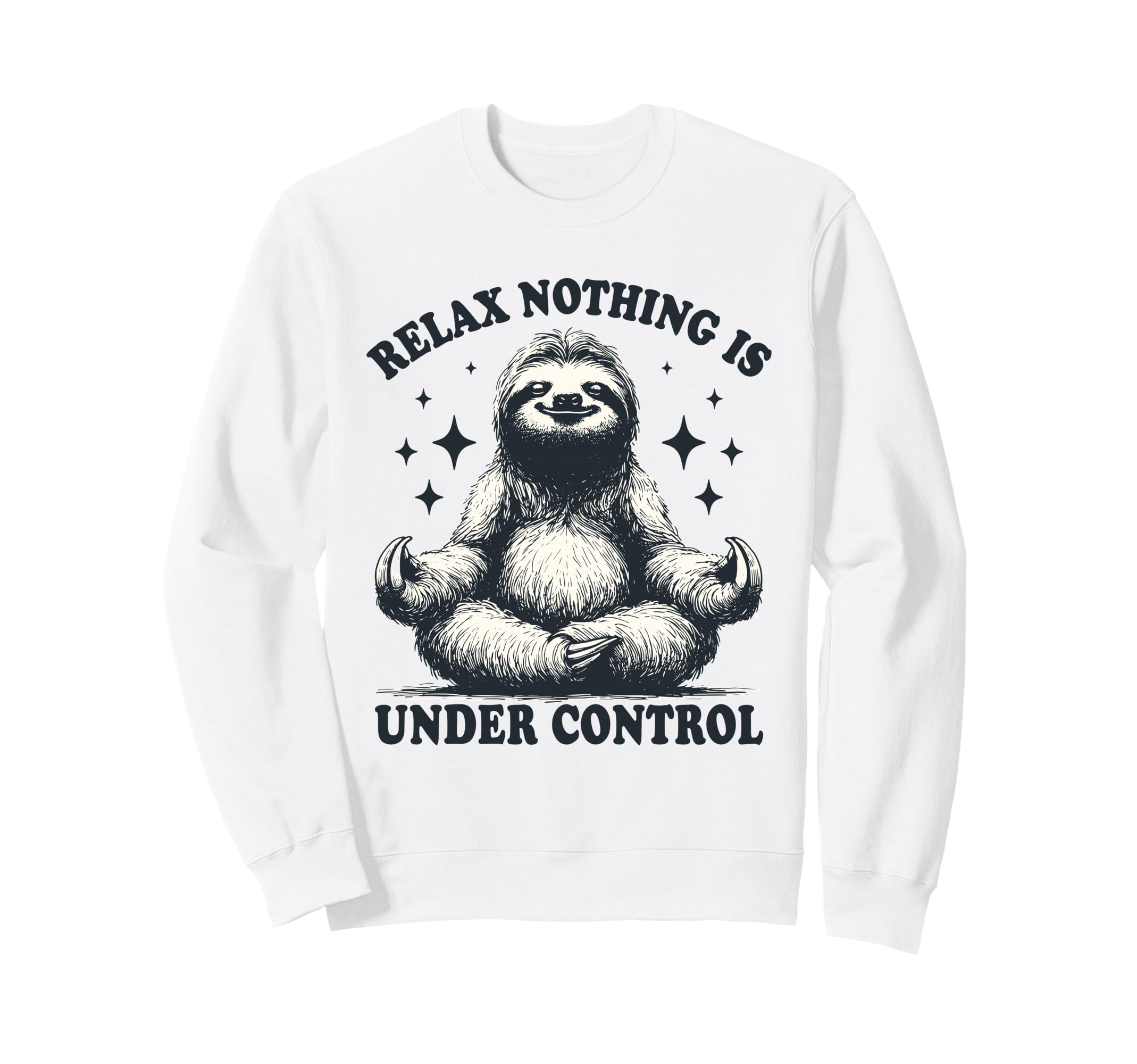 Relax Sloth Meditation Funny Zen Animal Sweatshirt - Graphic Print Unisex - T-Shirt, Sweatshirt, Hoodie