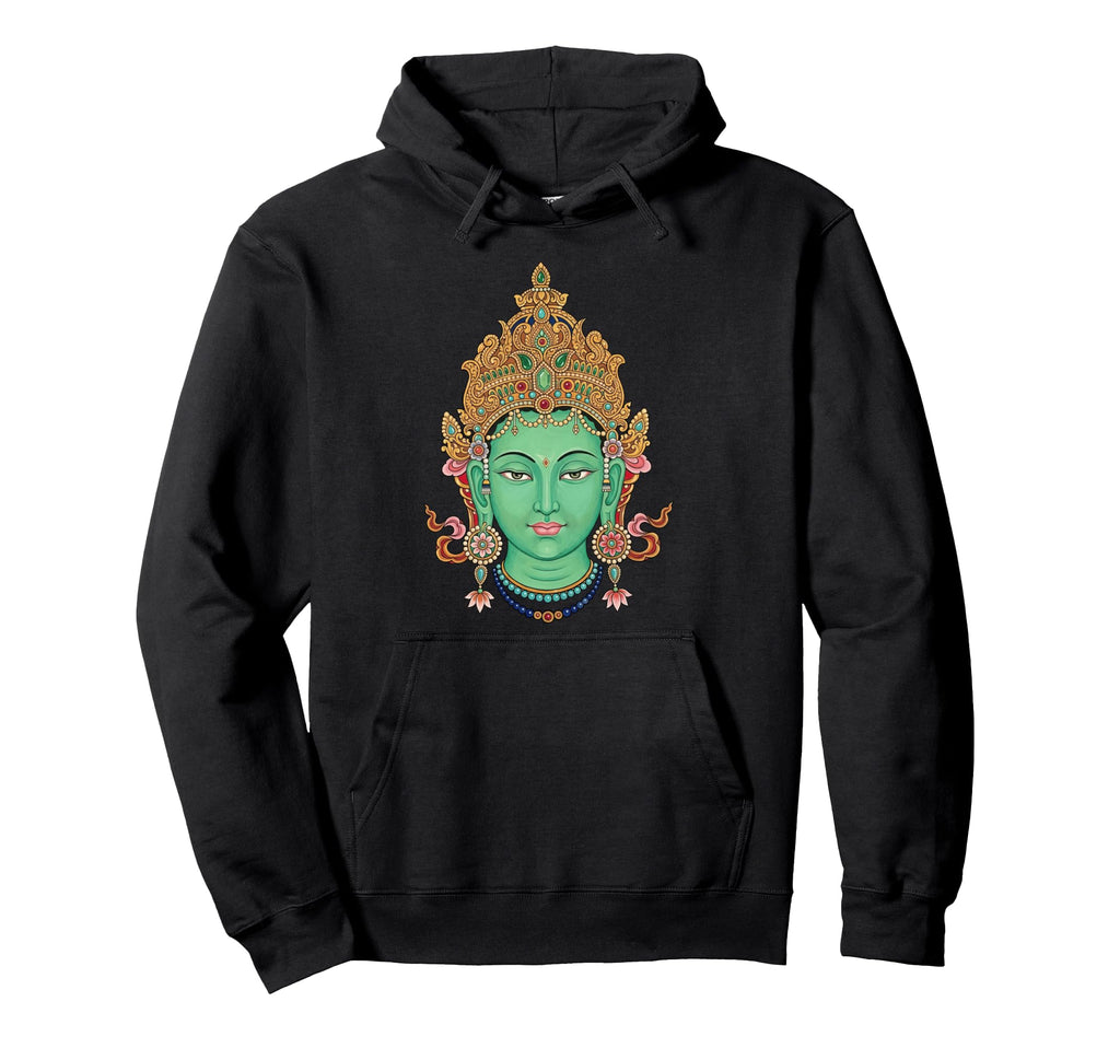 Green Tara Vajrayana Tibetan Buddhism Hoodie - Minimalist Print Men Women - T-Shirt, Sweatshirt, Hoodie