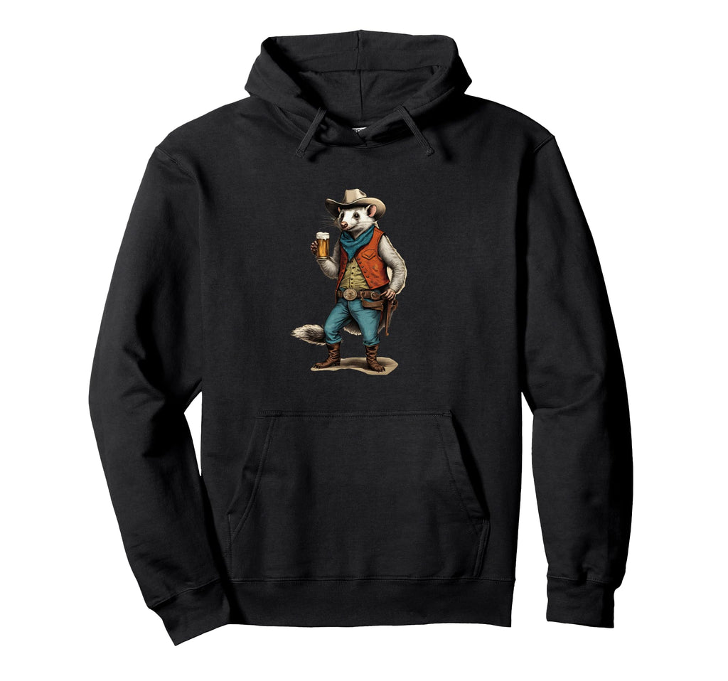 Opossum Possum W Beer Western Gift Hoodie - Graphic Print Men Women - T-Shirt, Sweatshirt, Hoodie