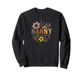 Nanny Wildflowers Floral Botanical Sweatshirt - Trendy Graphic Unisex - T-Shirt, Sweatshirt, Hoodie