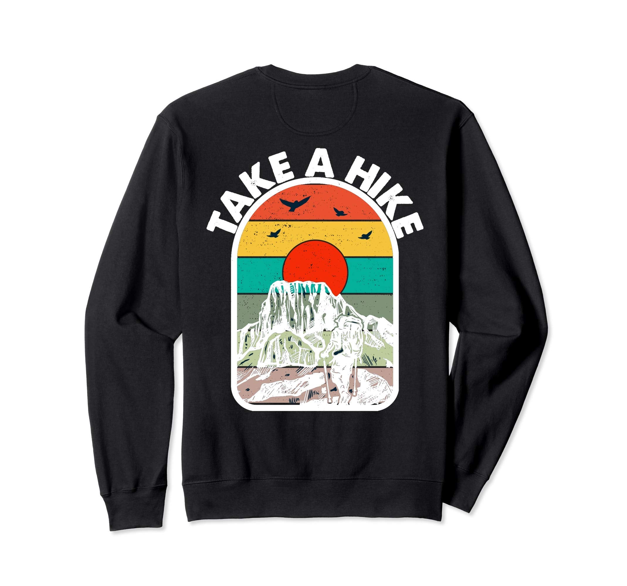 Take Hike Typography Vitage Sweatshirt - Casual Everyday Wear Men Women - T-Shirt, Sweatshirt, Hoodie