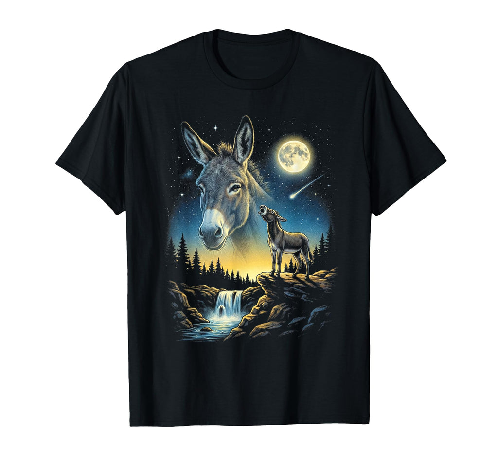 Donkey Howling To Moon Meme Funny 90S T-Shirt - Unique Graphic Men Women - T-Shirt, Sweatshirt, Hoodie