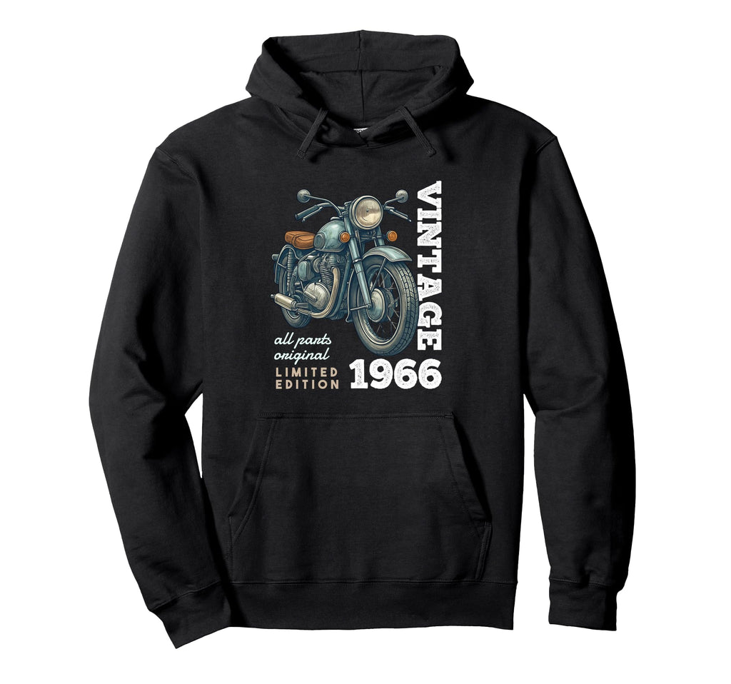 1966 60 Years Old Motorcycle 60Th Birthday Hoodie - Novelty Apparel Unisex - T-Shirt, Sweatshirt, Hoodie