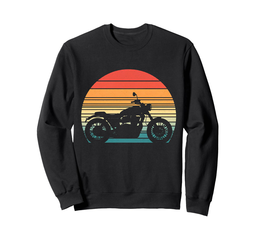 Motorcycle And Sunset Nostalgic Sweatshirt - Aesthetic Graphic Men Women - T-Shirt, Sweatshirt, Hoodie