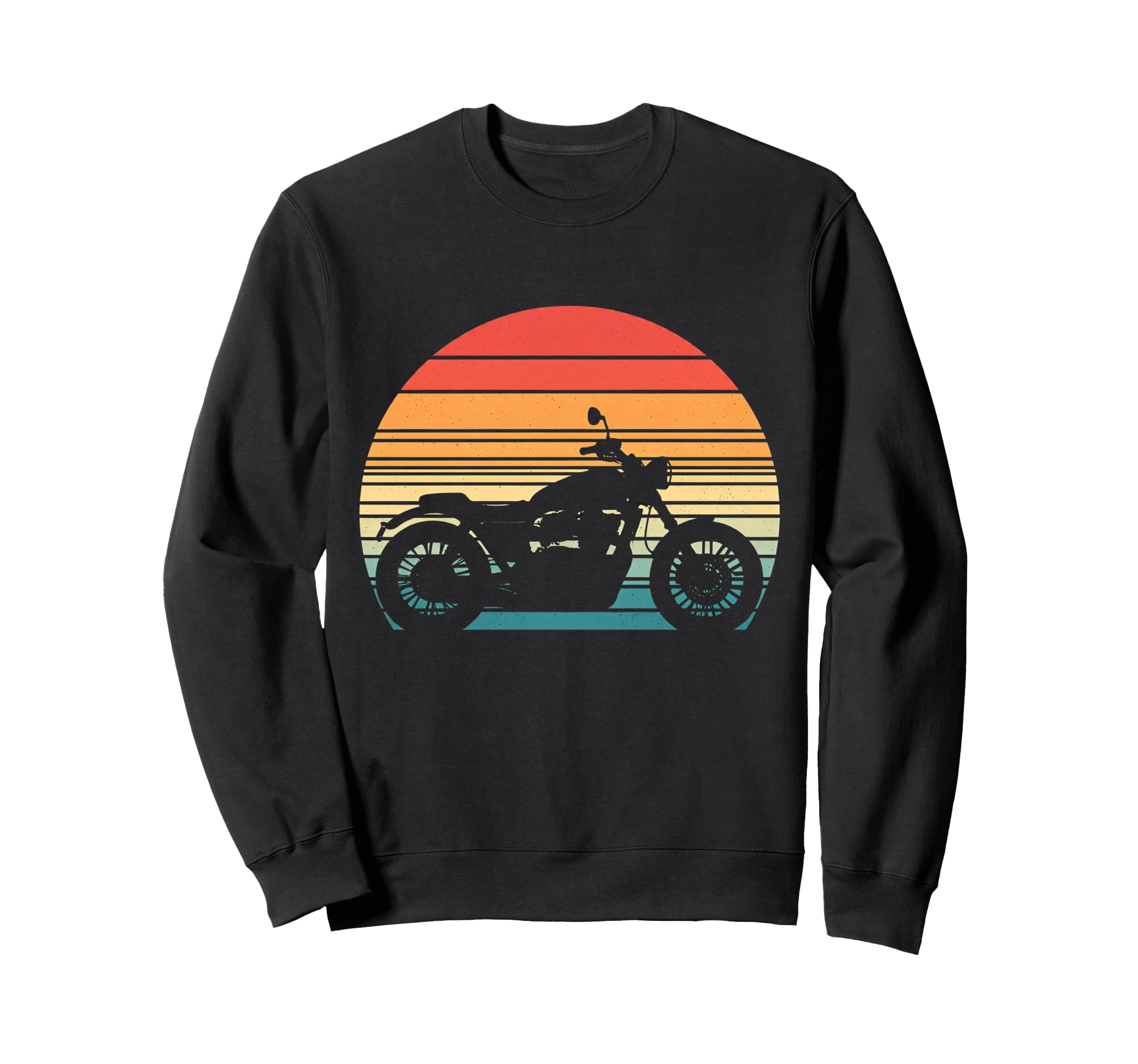 Motorcycle And Sunset Nostalgic Sweatshirt - Aesthetic Graphic Men Women - T-Shirt, Sweatshirt, Hoodie