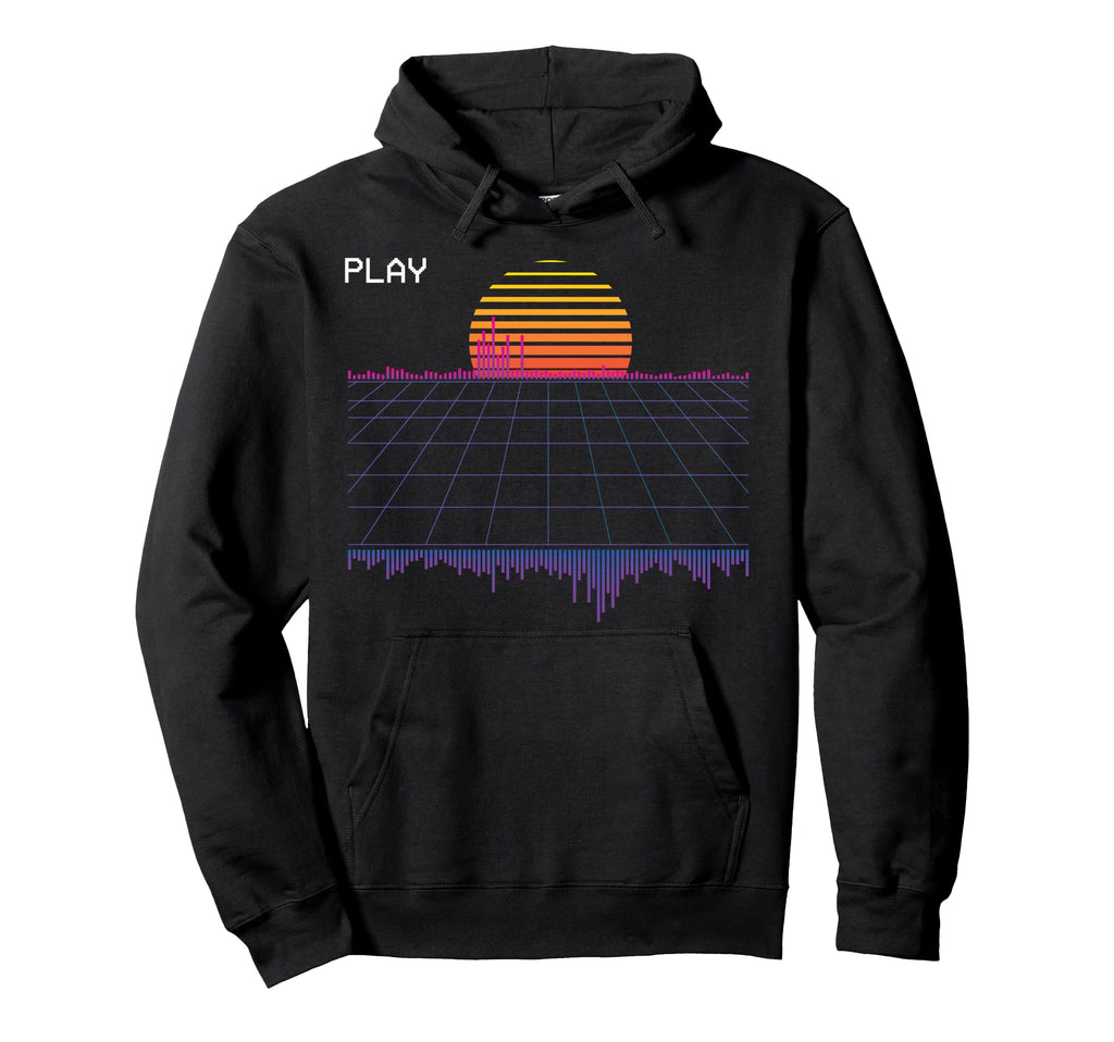 Outrun Synthwave Retrowave Wave Sunset Hoodie - Minimalist Print Unisex - T-Shirt, Sweatshirt, Hoodie