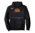 Outrun Synthwave Retrowave Wave Sunset Hoodie - Minimalist Print Unisex - T-Shirt, Sweatshirt, Hoodie