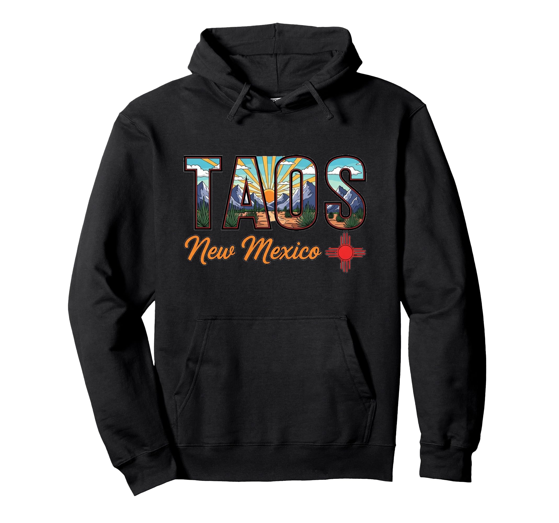 Taos New Mexico Southwest Desert Hoodie - Aesthetic Graphic for Adults - T-Shirt, Sweatshirt, Hoodie