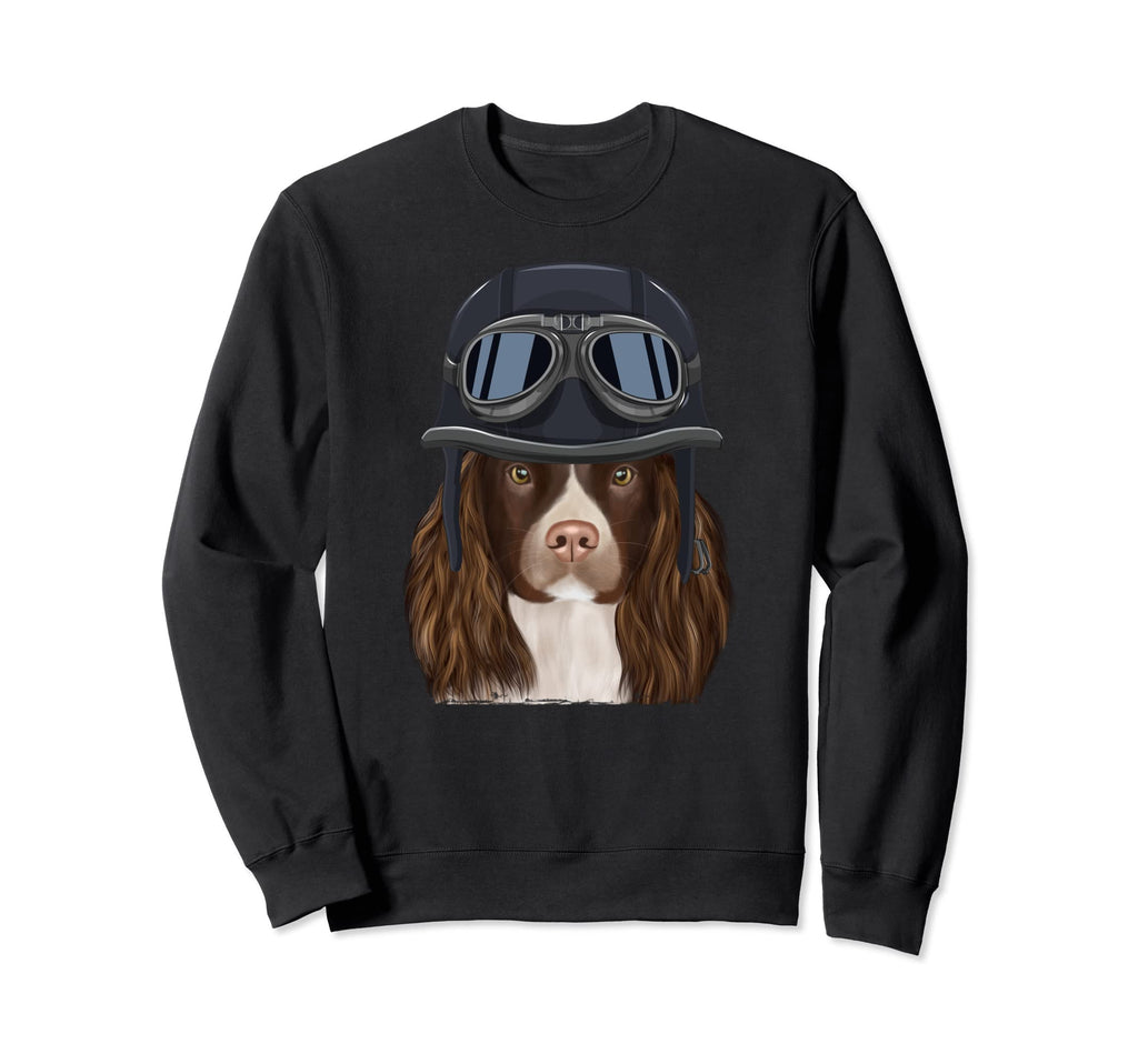 Funny Motorcycle Helmet English Sweatshirt - Custom Art Print for Adults - T-Shirt, Sweatshirt, Hoodie