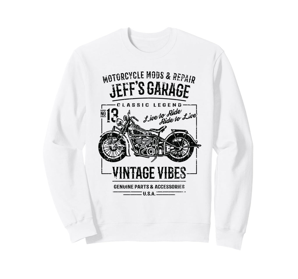 Jeffs Garage Motorcycle Name Jeff Sweatshirt - Unique Graphic for Adults - T-Shirt, Sweatshirt, Hoodie