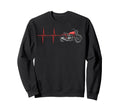 Heartbeat Motorcycle Enthusiast Sweatshirt - Trendy Graphic for Adults - T-Shirt, Sweatshirt, Hoodie