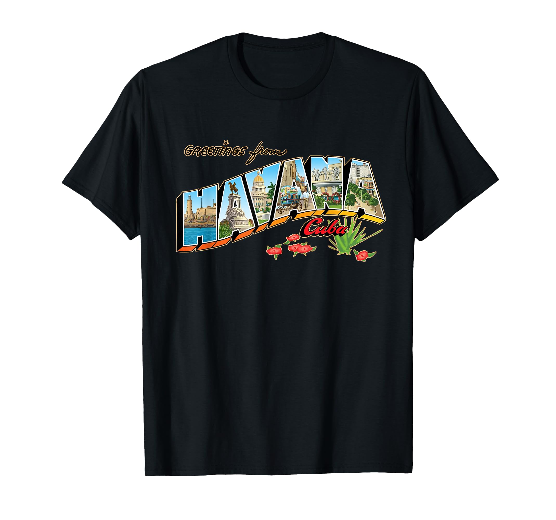 Greetings From Havana Cuba Postcard T-Shirt - Streetwear Style Men Women - T-Shirt, Sweatshirt, Hoodie