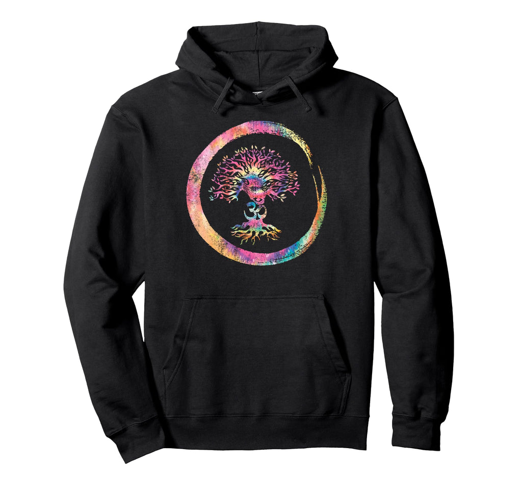 Sacred Yoga Tree Meditation Om Hoodie - Aesthetic Graphic for Adults - T-Shirt, Sweatshirt, Hoodie