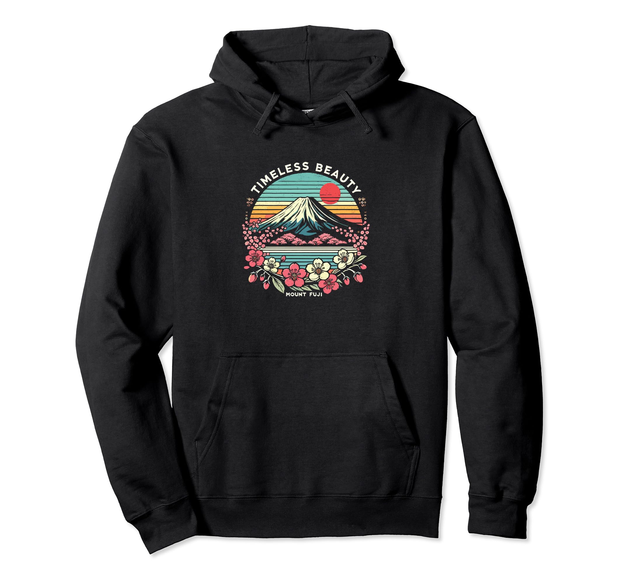 Timeless Beauty Mount Fuji Japanese Hoodie - Graphic Print Men Women - T-Shirt, Sweatshirt, Hoodie