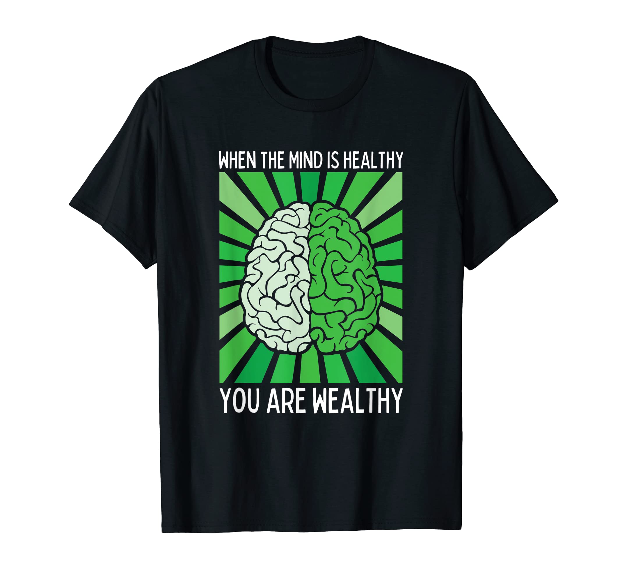 Green Mental Health Awareness T-Shirt - Custom Art Print Men Women - T-Shirt, Sweatshirt, Hoodie
