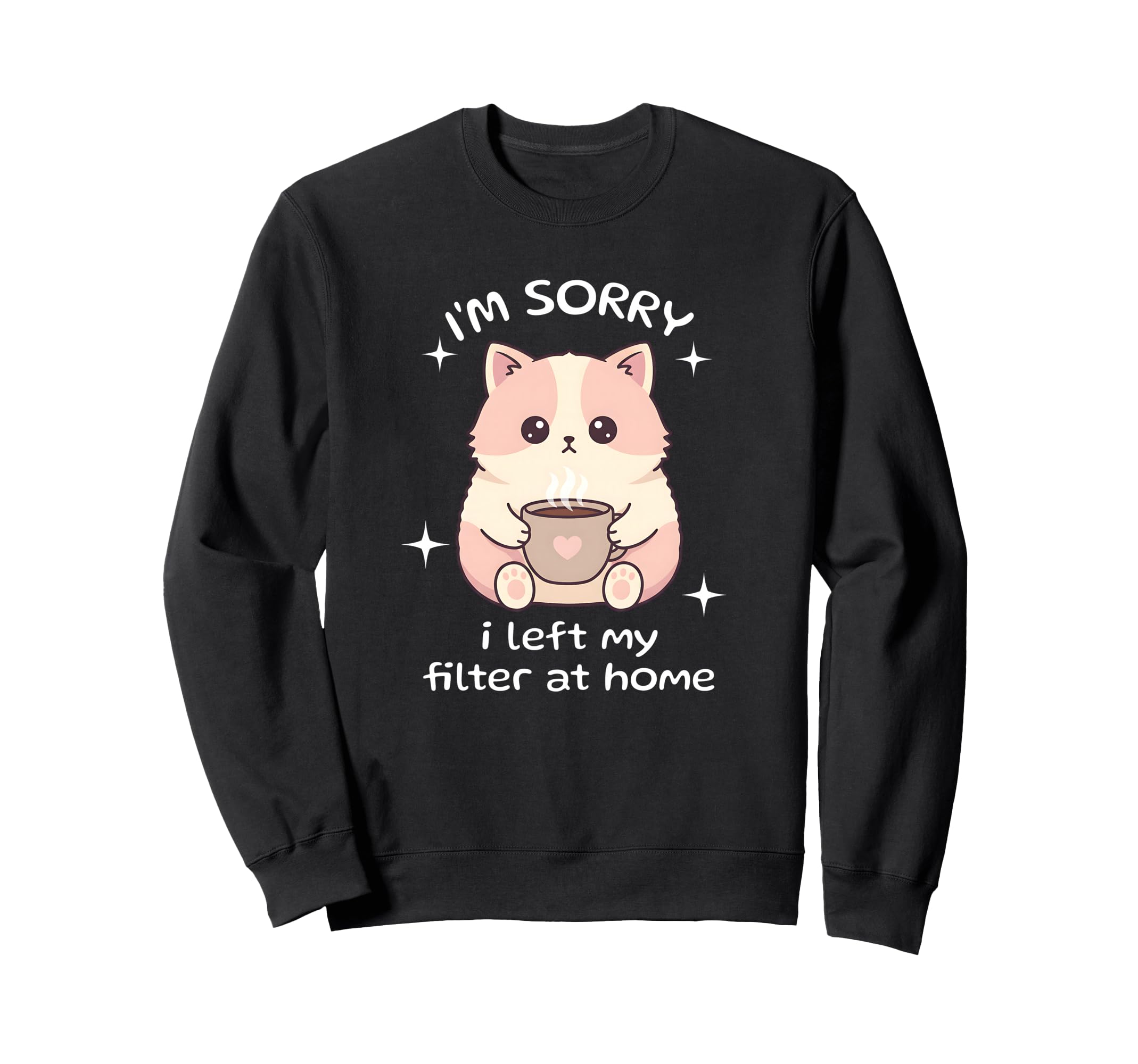 Introvert Coffee Cat Lover Social Sweatshirt - Minimalist Print Men Women - T-Shirt, Sweatshirt, Hoodie