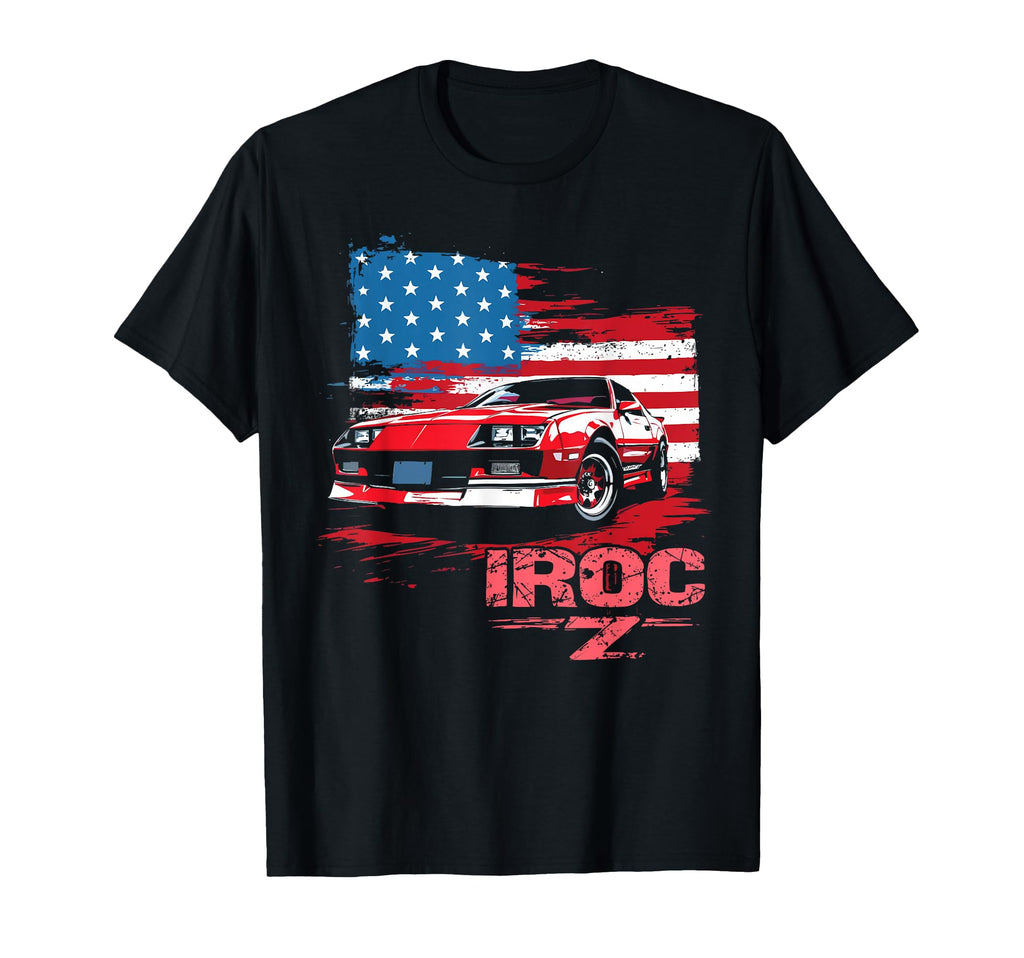 1980S Iroc Z American Flag Patriotic T-Shirt - Aesthetic Graphic Men Women - T-Shirt, Sweatshirt, Hoodie