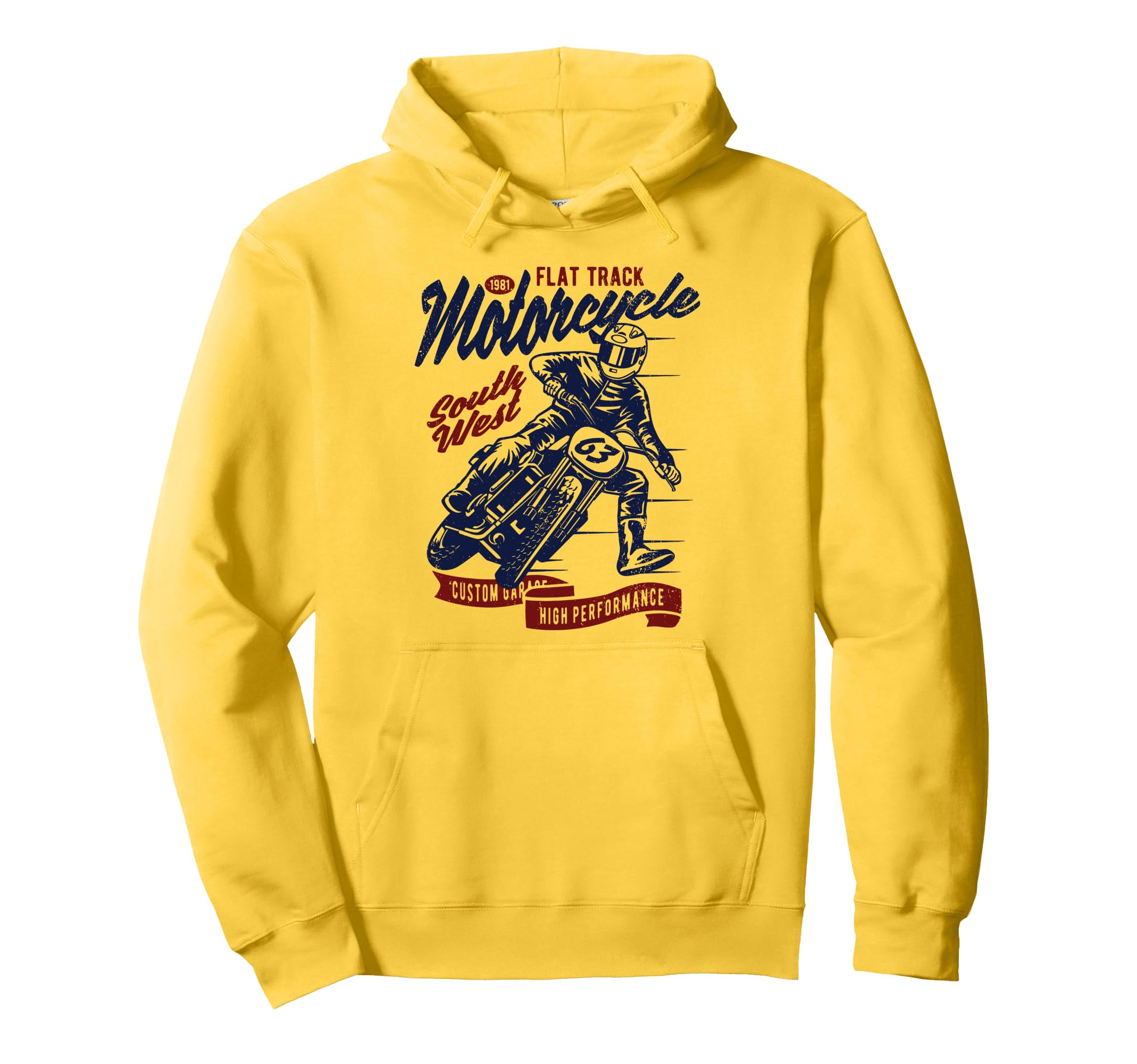 Flat Track Motorcycle Race Hoodie - Custom Art Print Unisex - T-Shirt, Sweatshirt, Hoodie