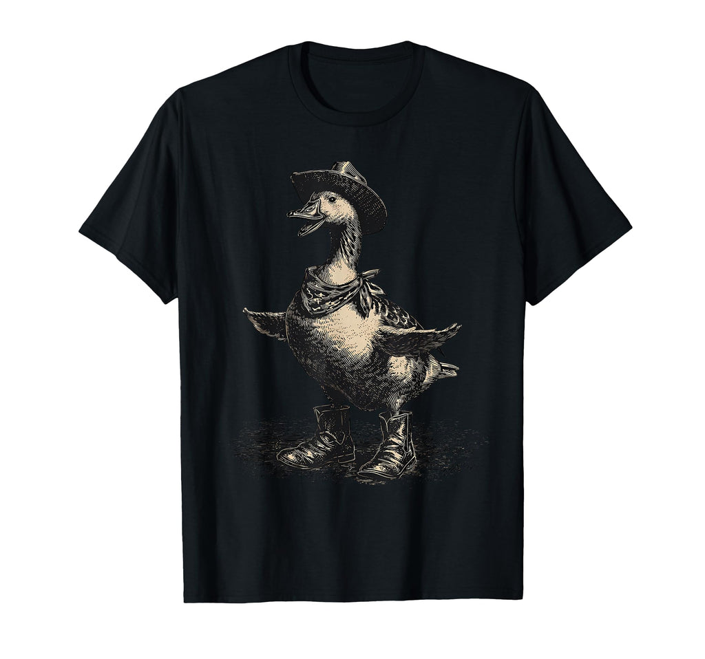 Country Cowboy Goose Rodeo Cowgirl T-Shirt - Minimalist Print Unisex - T-Shirt, Sweatshirt, Hoodie