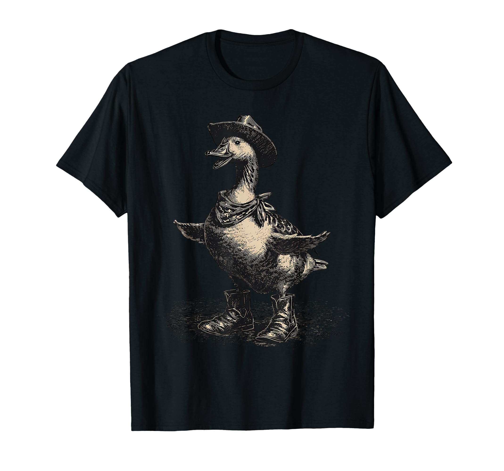 Country Cowboy Goose Rodeo Cowgirl T-Shirt - Minimalist Print Unisex - T-Shirt, Sweatshirt, Hoodie