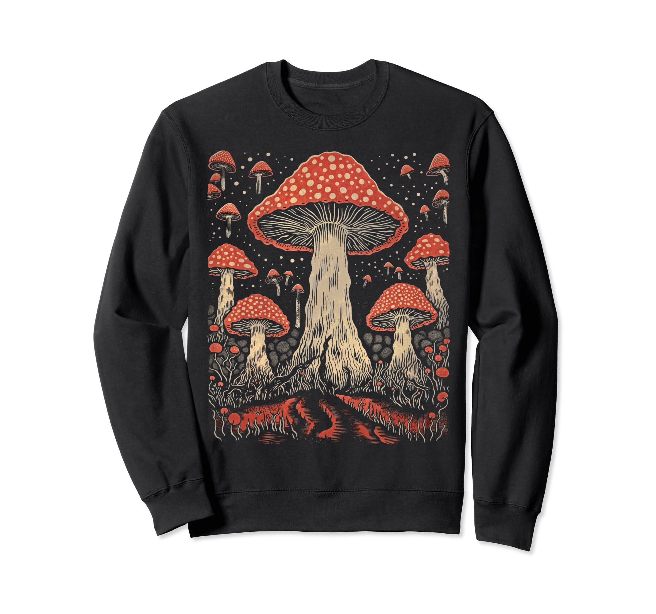 Mushroom 70S 80S Art 106 Sweatshirt - Fun Novelty Design Unisex - T-Shirt, Sweatshirt, Hoodie
