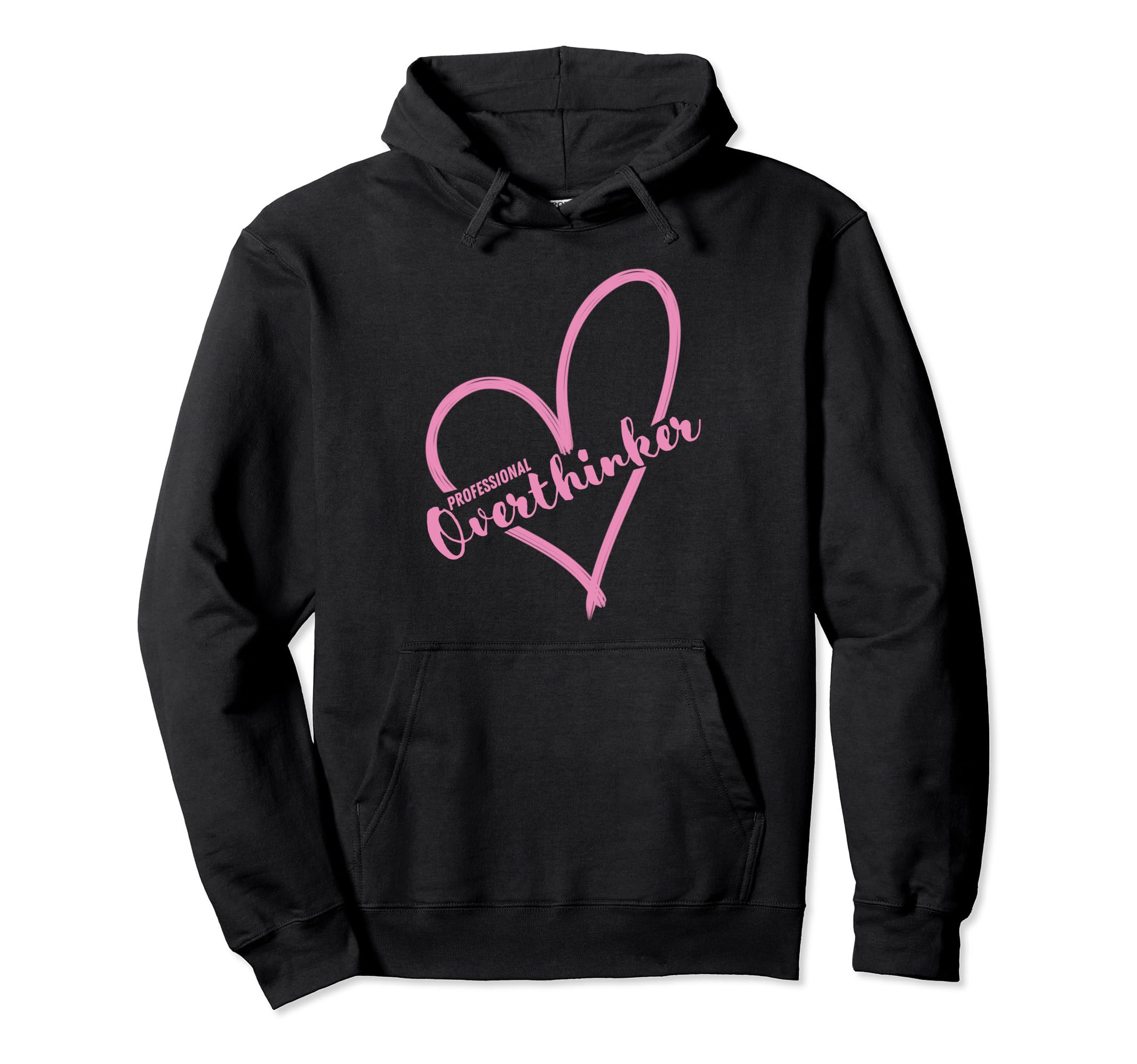 Overthinker Heart Funny Gift Hoodie - Trendy Graphic for Adults - T-Shirt, Sweatshirt, Hoodie