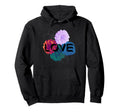 Love Flower Blossom Elegant Text Line Art Hoodie - Novelty Apparel Unisex - T-Shirt, Sweatshirt, Hoodie