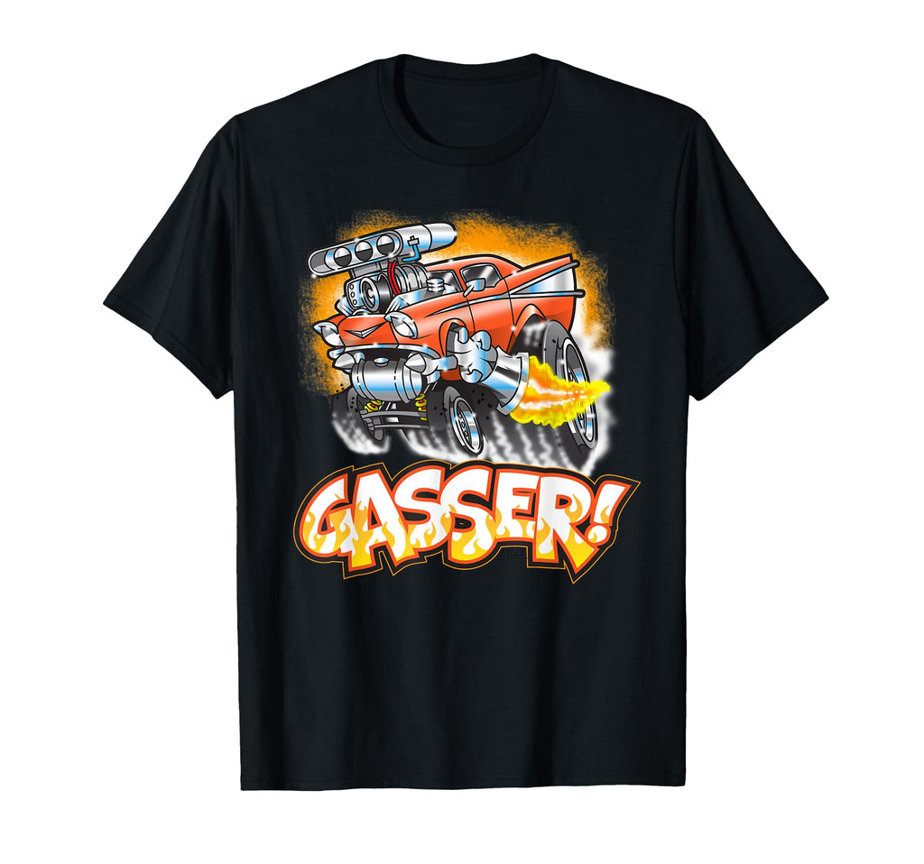 Hot Rod Gasser 57 Drag Racing Street T-Shirt - Custom Art Print Unisex - T-Shirt, Sweatshirt, Hoodie