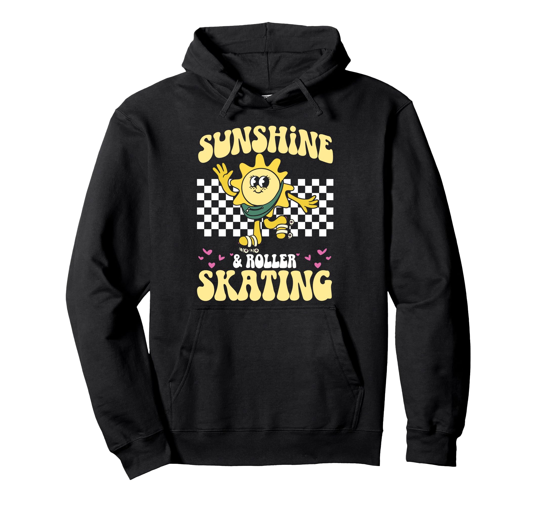 Roller Skating Skate 1970S Sunshine Hoodie - Novelty Apparel for Adults - T-Shirt, Sweatshirt, Hoodie