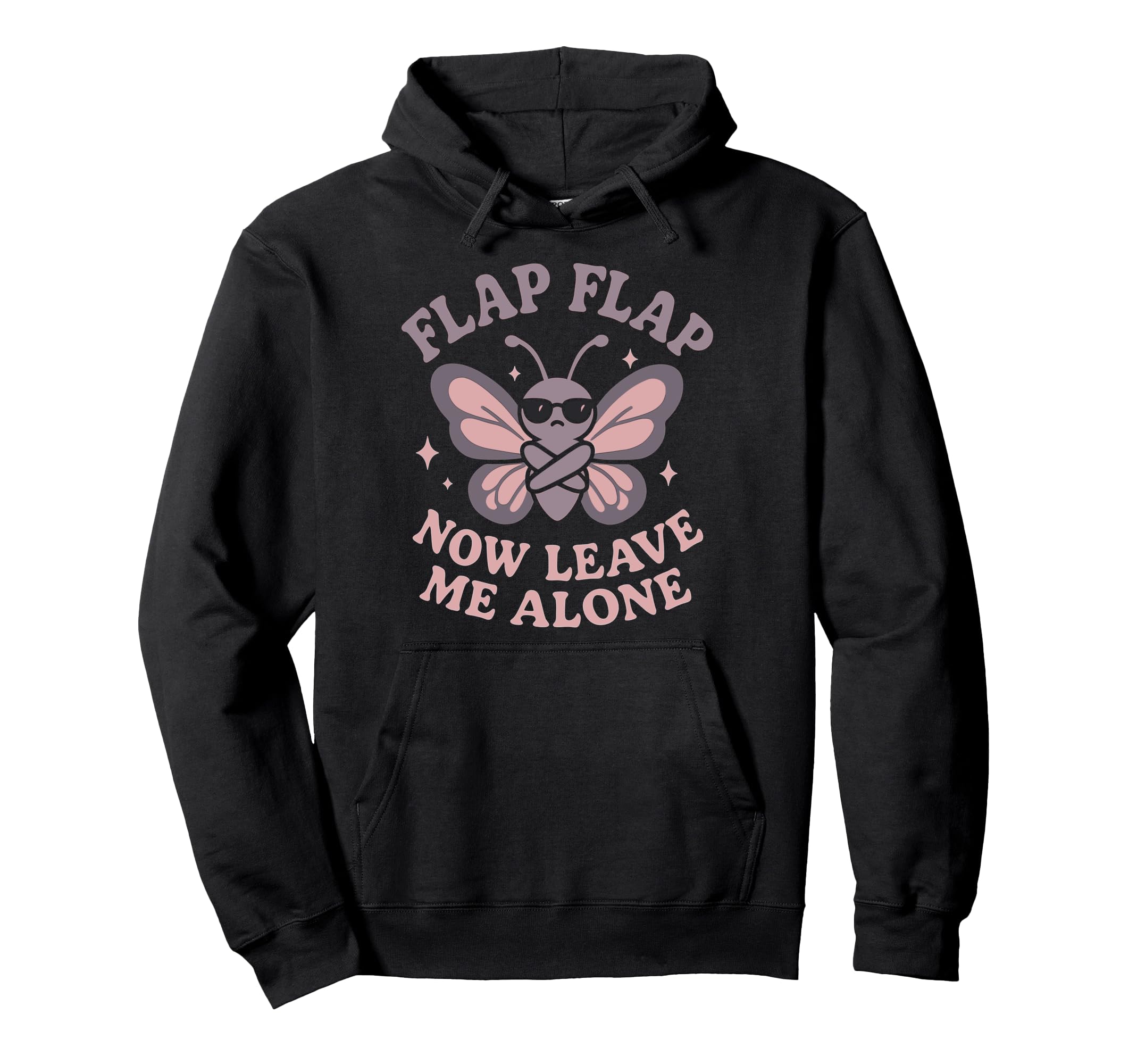 Anti Social Butterfly Introvert Meme Hoodie - Novelty Apparel Men Women - T-Shirt, Sweatshirt, Hoodie