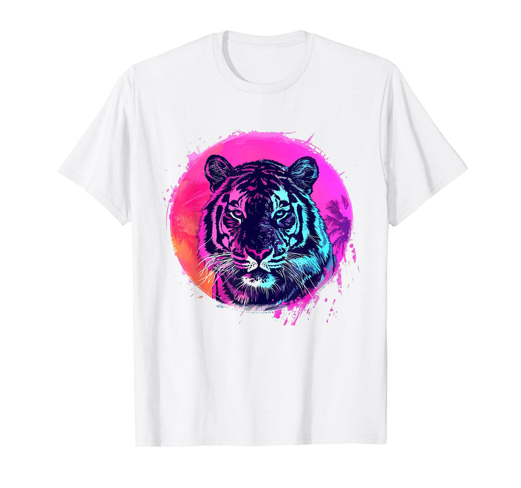 Tiger 80S Synthwave Africa Tiger T-Shirt - Streetwear Style Unisex - T-Shirt, Sweatshirt, Hoodie
