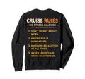 Funny Cruise Rules No Stress Allowed Sweatshirt - Novelty Apparel Unisex - T-Shirt, Sweatshirt, Hoodie